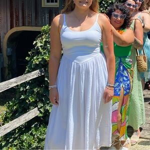 Aerie White Midi Dress